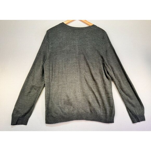 Croft & Barrow Womens Cardigan Sweater XL Gray & Pink Argyle Pattern Button-Up - Picture 10 of 11